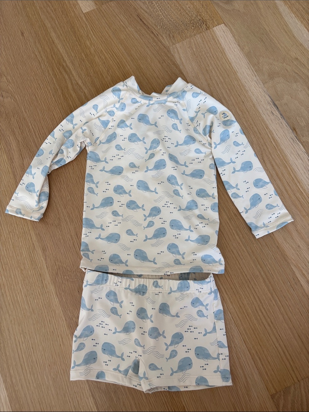 Tutto Piccolo Little Boy’s Yellow & Blue Whale Swim Set
